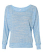 BELLA + CANVAS 8850 — Women’s Flowy Off Shoulder Long Sleeve Tee — Blue Marble