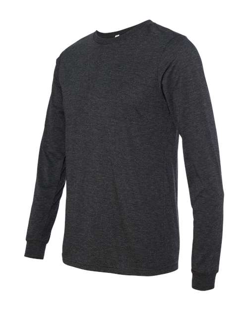 BELLA + CANVAS 3513 - Unisex Triblend Long Sleeve Tee - Charcoal Black Triblend