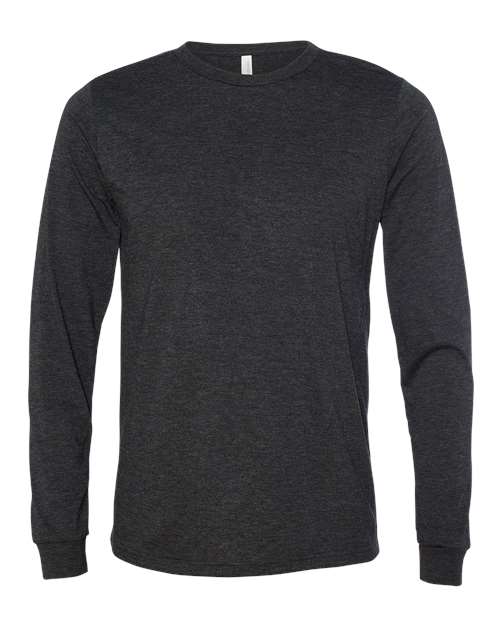 BELLA + CANVAS 3513 - Unisex Triblend Long Sleeve Tee - Charcoal Black Triblend