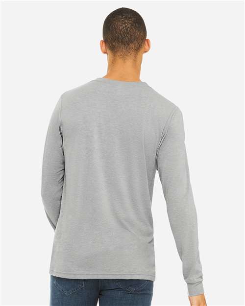 BELLA + CANVAS 3513 - Unisex Triblend Long Sleeve Tee - Athletic Grey Triblend