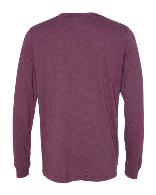 BELLA + CANVAS 3513 - Unisex Triblend Long Sleeve Tee - Maroon Triblend