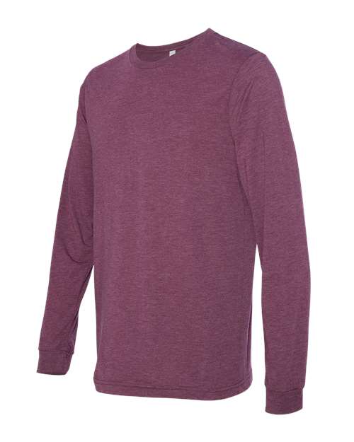 BELLA + CANVAS 3513 - Unisex Triblend Long Sleeve Tee - Maroon Triblend