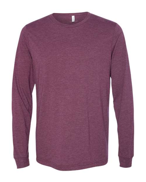 BELLA + CANVAS 3513 - Unisex Triblend Long Sleeve Tee - Maroon Triblend