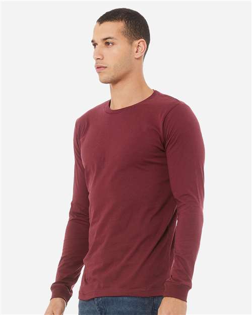 BELLA + CANVAS 3513 - Unisex Triblend Long Sleeve Tee - Maroon Triblend