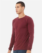 BELLA + CANVAS 3513 - Unisex Triblend Long Sleeve Tee - Maroon Triblend