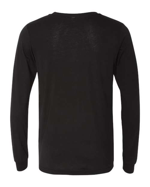 BELLA + CANVAS 3513 - Unisex Triblend Long Sleeve Tee - Solid Black Triblend