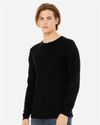 BELLA + CANVAS 3513 - Unisex Triblend Long Sleeve Tee - Solid Black Triblend