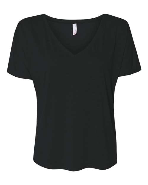 BELLA + CANVAS 8815 - Womens Slouchy V-Neck Tee - Black