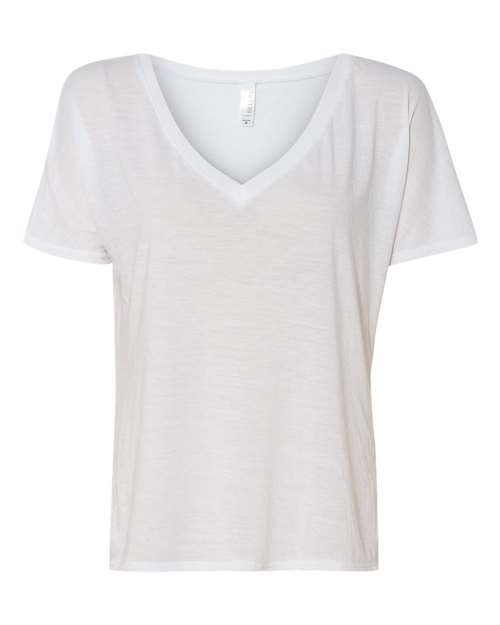 BELLA + CANVAS 8815 - Womens Slouchy V-Neck Tee - White