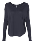 BELLA + CANVAS 8852 — Women’s Flowy 2x1 Ribbed Long Sleeve Tee — Midnight