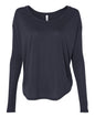 BELLA + CANVAS 8852 — Women’s Flowy 2x1 Ribbed Long Sleeve Tee — Midnight