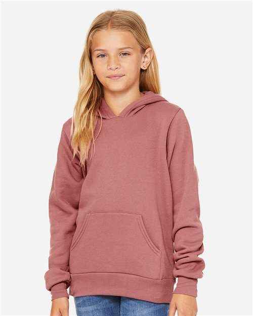 BELLA + CANVAS 3719Y - Youth Sponge Fleece Hoodie Sweatshirt