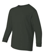 Gildan 5400B - Youth Heavy CottonTM Long Sleeve T-Shirt - Forest Green