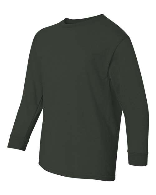 Gildan 5400B - Youth Heavy CottonTM Long Sleeve T-Shirt - Forest Green