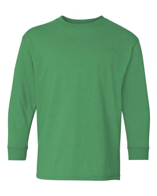 Gildan 5400B - Youth Heavy CottonTM Long Sleeve T-Shirt - Irish Green