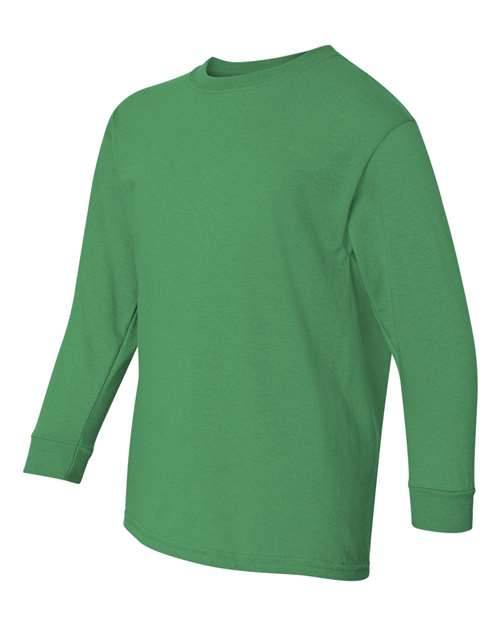 Gildan 5400B - Youth Heavy CottonTM Long Sleeve T-Shirt - Irish Green