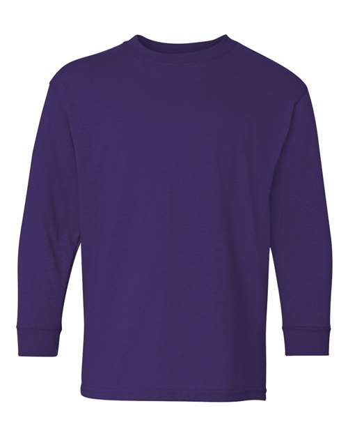 Gildan 5400B - Youth Heavy CottonTM Long Sleeve T-Shirt - Purple