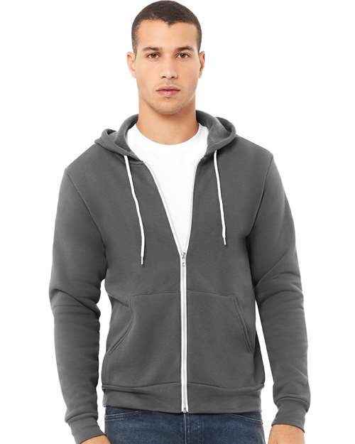 BELLA + CANVAS 3739 - Unisex Sponge Fleece Full-Zip Hoodie Sweatshirt