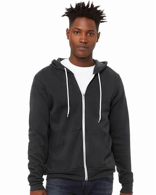 BELLA + CANVAS 3739 - Unisex Sponge Fleece Full-Zip Hoodie Sweatshirt BELLA + CANVAS