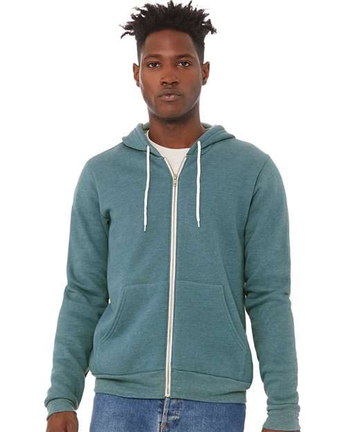 BELLA + CANVAS 3739 - Unisex Sponge Fleece Full-Zip Hoodie Sweatshirt BELLA + CANVAS