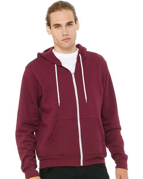 BELLA + CANVAS 3739 - Unisex Sponge Fleece Full-Zip Hoodie Sweatshirt BELLA + CANVAS