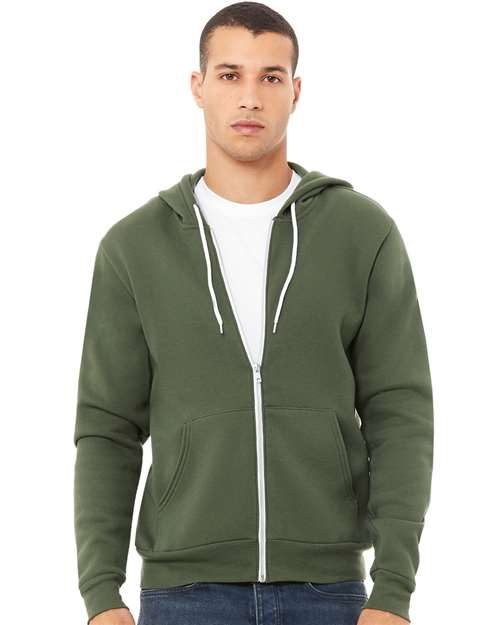 BELLA + CANVAS 3739 - Unisex Sponge Fleece Full-Zip Hoodie Sweatshirt BELLA + CANVAS