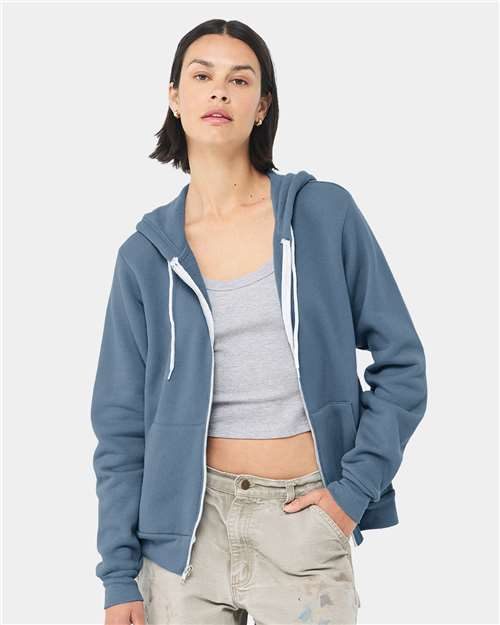 BELLA + CANVAS 3739 - Unisex Sponge Fleece Full-Zip Hoodie Sweatshirt BELLA + CANVAS