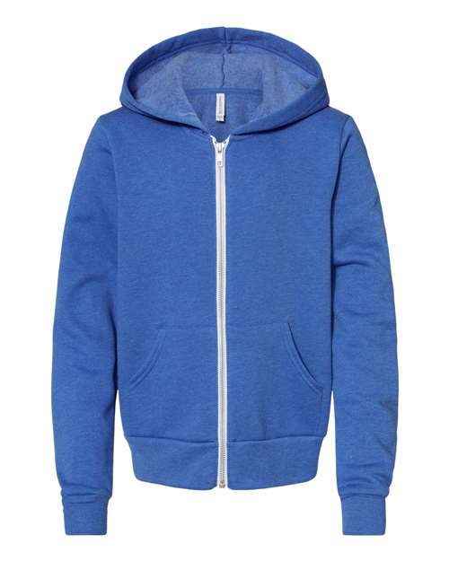 BELLA + CANVAS 3739Y - Youth Sponge Fleece Full-Zip Hoodie Sweatshirt