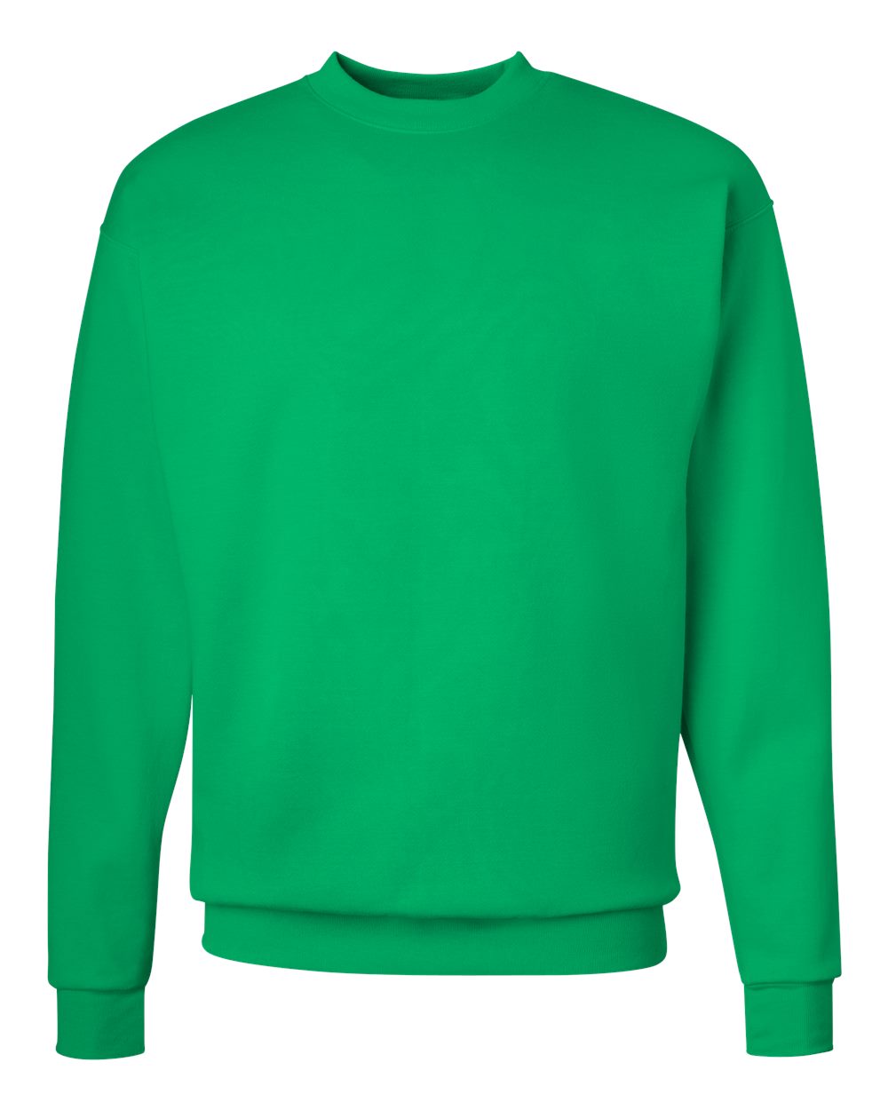 Hanes P160 - Unisex EcoSmart® Crewneck Sweatshirt — Kelly Green (flat)