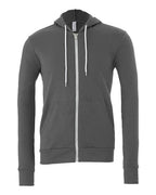 BELLA + CANVAS 3739 - Unisex Sponge Fleece Full-Zip Hoodie Sweatshirt - Asphalt