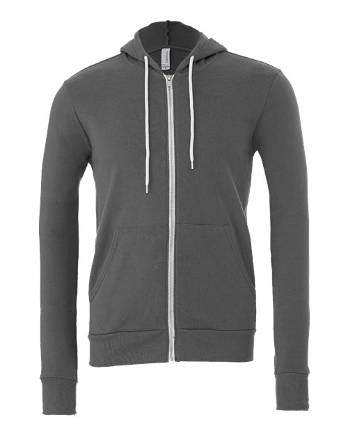 BELLA + CANVAS 3739 - Unisex Sponge Fleece Full-Zip Hoodie Sweatshirt - Asphalt