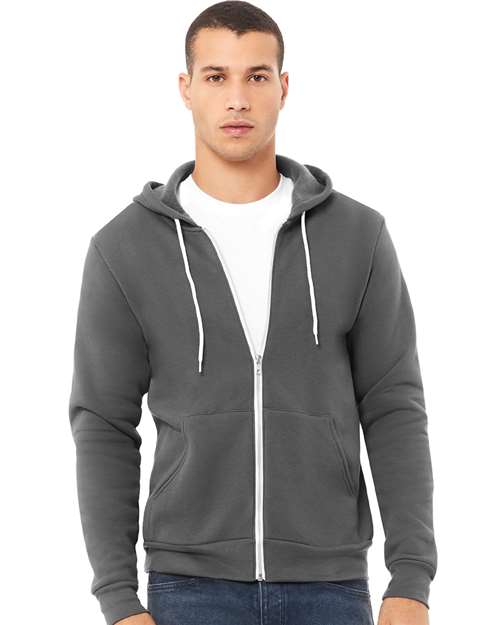 BELLA + CANVAS 3739 - Unisex Sponge Fleece Full-Zip Hoodie Sweatshirt - Asphalt