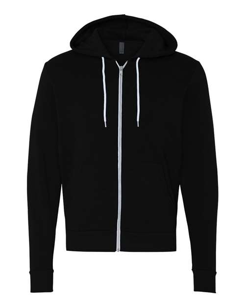 BELLA + CANVAS 3739 - Unisex Sponge Fleece Full-Zip Hoodie Sweatshirt - Black