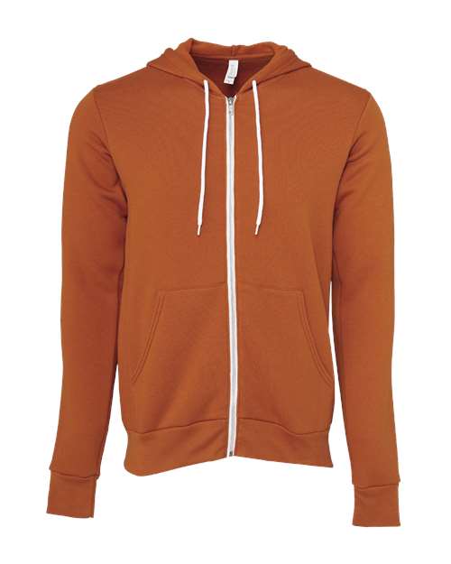 BELLA + CANVAS 3739 - Unisex Sponge Fleece Full-Zip Hoodie Sweatshirt - Autumn