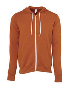 BELLA + CANVAS 3739 - Unisex Sponge Fleece Full-Zip Hoodie Sweatshirt - Autumn