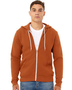 BELLA + CANVAS 3739 - Unisex Sponge Fleece Full-Zip Hoodie Sweatshirt - Autumn