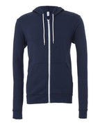 BELLA + CANVAS 3739 - Unisex Sponge Fleece Full-Zip Hoodie Sweatshirt - Navy