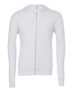 BELLA + CANVAS 3739 - Unisex Sponge Fleece Full-Zip Hoodie Sweatshirt - White