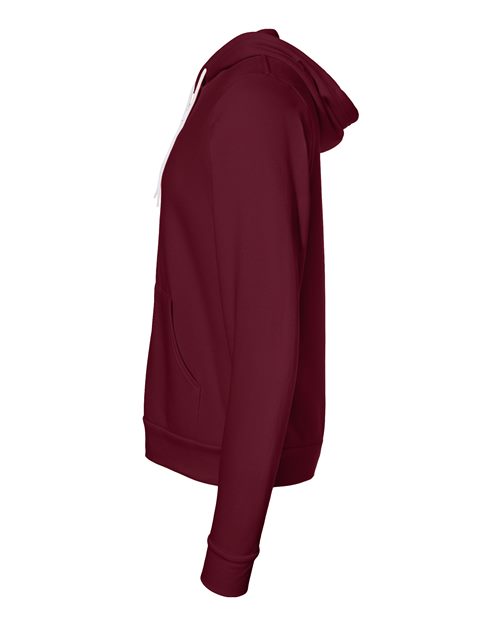 BELLA + CANVAS 3739 - Unisex Sponge Fleece Full-Zip Hoodie Sweatshirt - Maroon