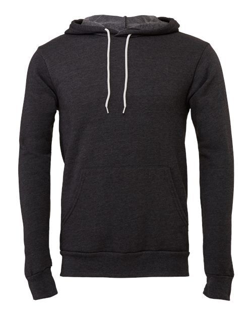 BELLA + CANVAS 3719 - Unisex Sponge Fleece Hoodie Sweatshirt - Dark Grey Heather