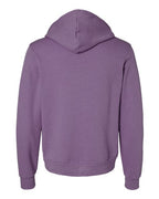 BELLA + CANVAS 3739 - Unisex Sponge Fleece Full-Zip Hoodie Sweatshirt - Heather Team Purple