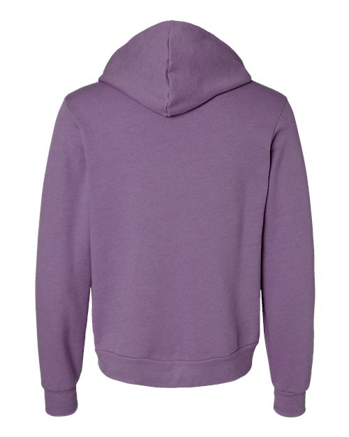 BELLA + CANVAS 3739 - Unisex Sponge Fleece Full-Zip Hoodie Sweatshirt - Heather Team Purple