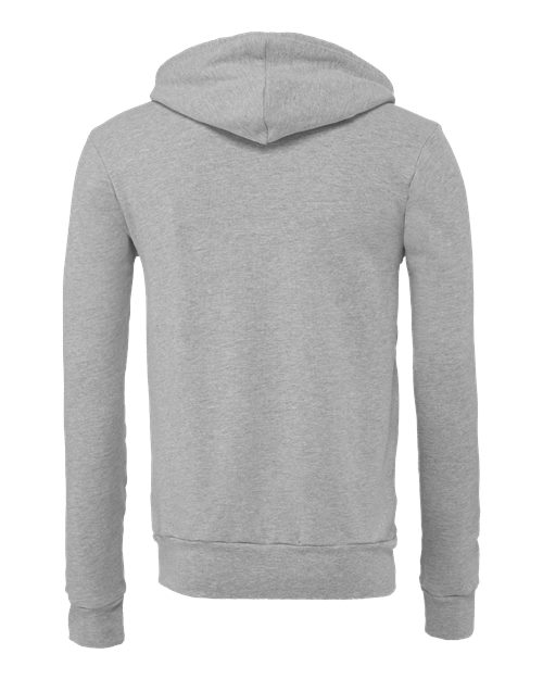 BELLA + CANVAS 3739 - Unisex Sponge Fleece Full-Zip Hoodie Sweatshirt - Athletic Heather