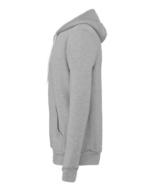BELLA + CANVAS 3739 - Unisex Sponge Fleece Full-Zip Hoodie Sweatshirt - Athletic Heather