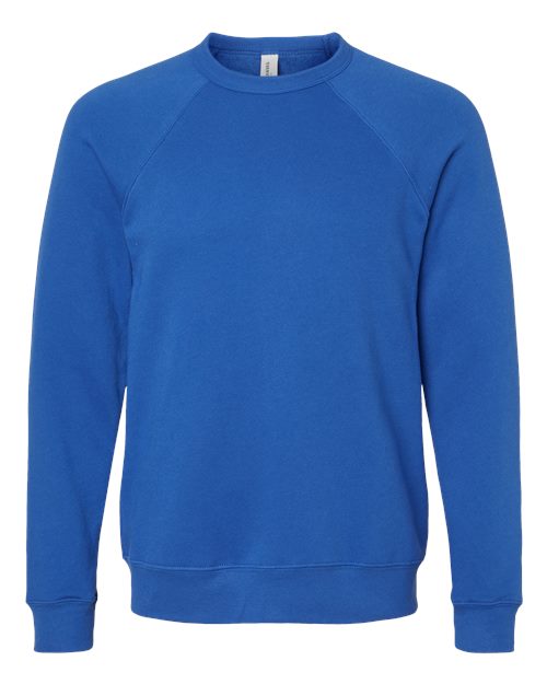 BELLA + CANVAS 3901 - Unisex Sponge Fleece Raglan Crewneck Sweatshirt - True Royal