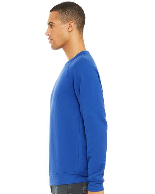 BELLA + CANVAS 3901 - Unisex Sponge Fleece Raglan Crewneck Sweatshirt - True Royal