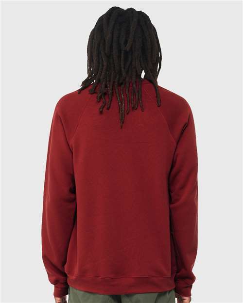 BELLA + CANVAS 3901 - Unisex Sponge Fleece Raglan Crewneck Sweatshirt - Cardinal