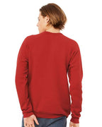 BELLA + CANVAS 3901 - Unisex Sponge Fleece Raglan Crewneck Sweatshirt - Red
