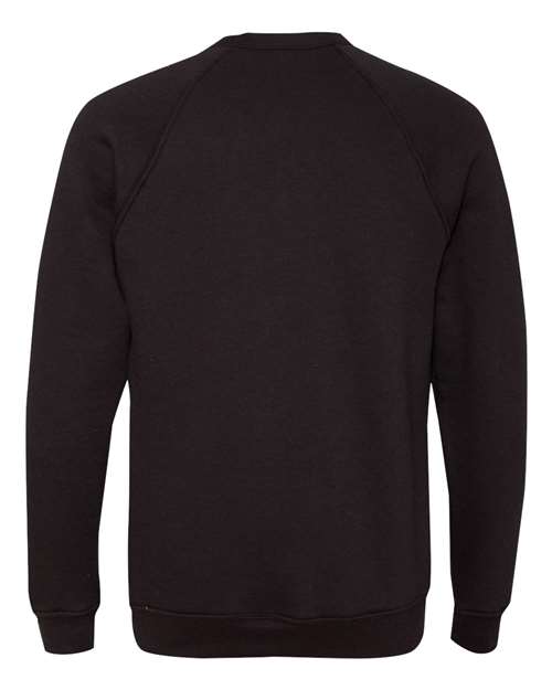 BELLA + CANVAS 3901 - Unisex Sponge Fleece Raglan Crewneck Sweatshirt - Black