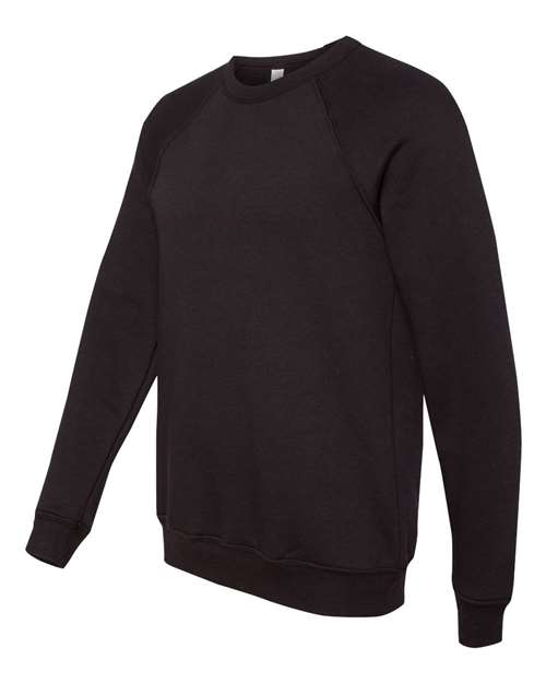 BELLA + CANVAS 3901 - Unisex Sponge Fleece Raglan Crewneck Sweatshirt - Black